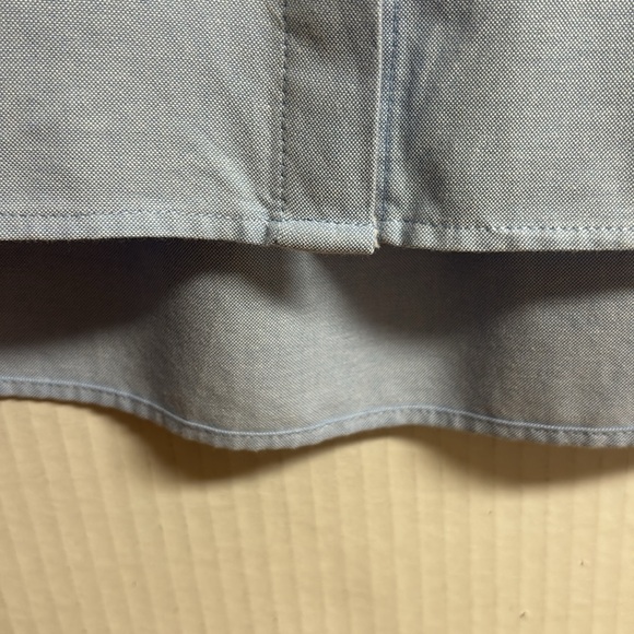 Modern Works Ladies Blue Button Up Shirt/Hidden Buttons Long Sleeves Size M - Picture 5 of 16